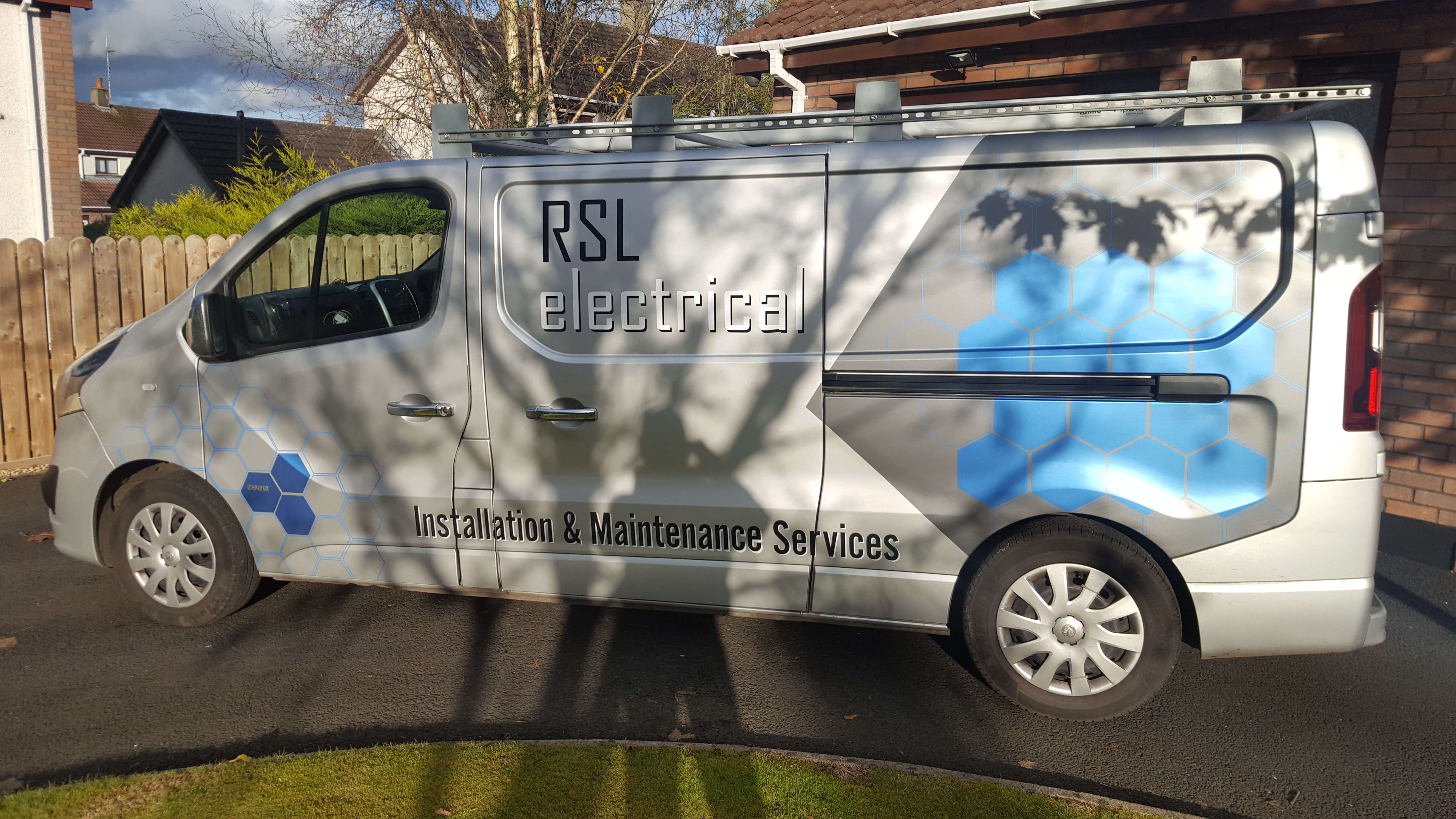 RSL Electrical Ballymena, photo of electrical work van in Ballymena